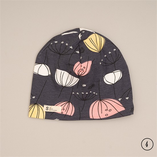 کلاه نخی دولایه گل گلی کد 4838