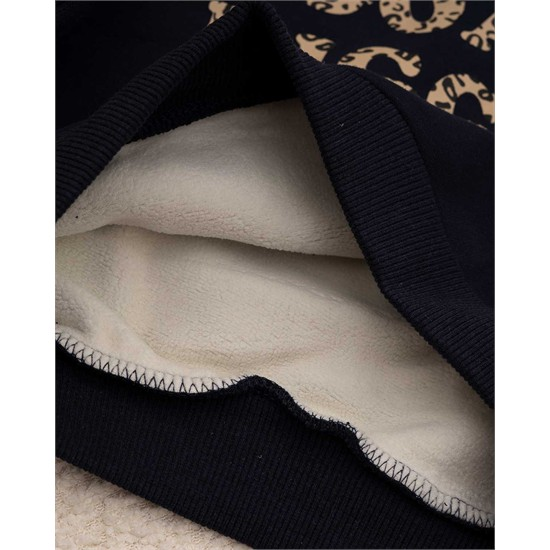 دورس تک سرمه اي آستين پلنگي