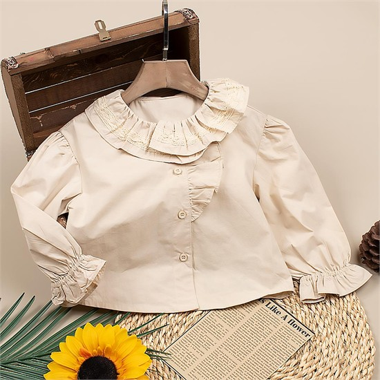 شومیز کرم کد 6077