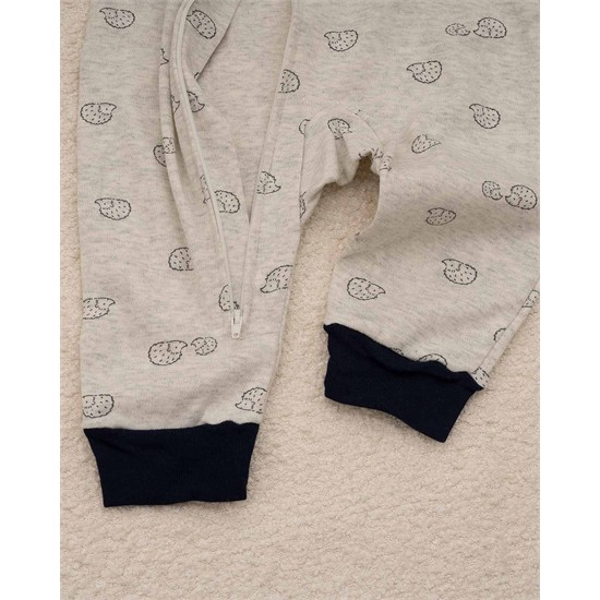 سرهمی بی جوراب نخی طرح فانتزی کد 7506