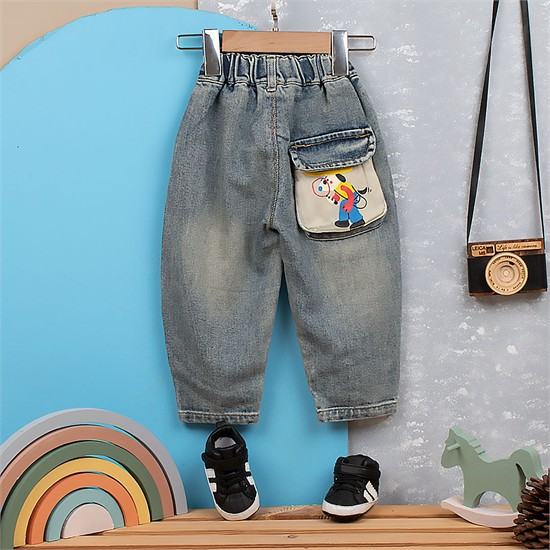 شلوار مام فیت جین طرح کارآگاه کد 7022