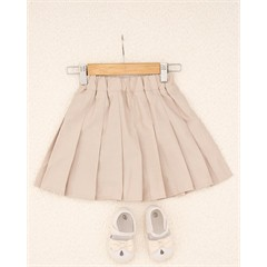 دامن مخمل پليسه کرم