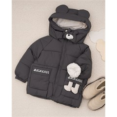 کاپشن طوسی خرس کد 7358 پسرانه و دخترانه