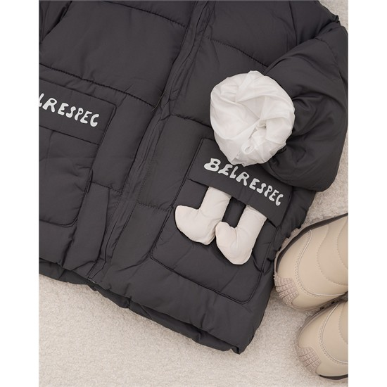 کاپشن طوسي خرس