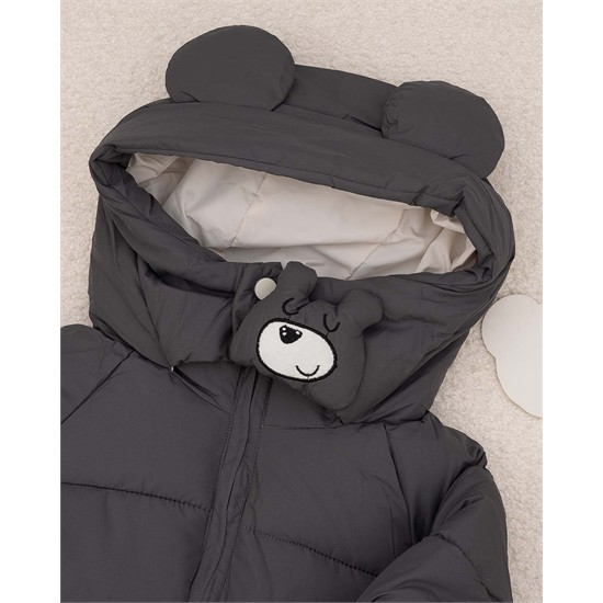 کاپشن طوسي خرس