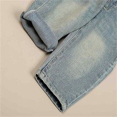 شلوار مام فیت جین طرح R کد 7027