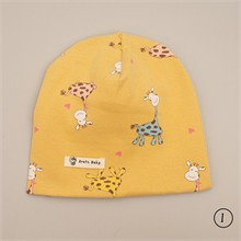 کلاه نخی دولایه طرح تدی و زرافه کد 4840