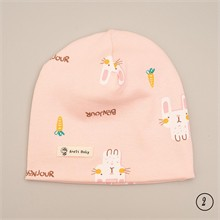 کلاه نخی دولایه طرح تدی و زرافه کد 4840