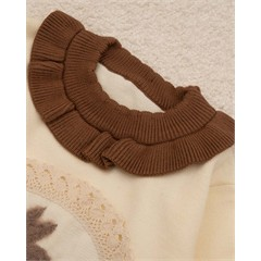 سرهمی بی جوراب بافت کرم طرح خرگوش کد 7474