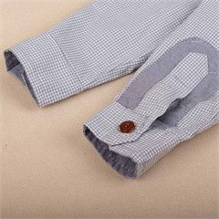 ست شومیز زیر دکمه و پاپیون چهارخونه کد 3535