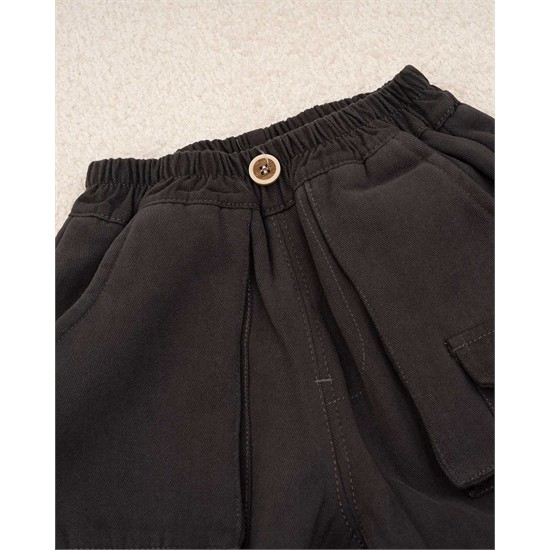 شلوار کتان لاينر دار دو جيب