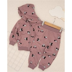 ست سویشرت و شلوار بنفش میکی کد 7491