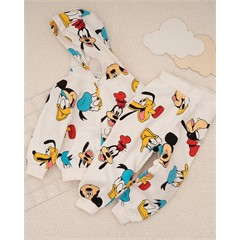 ست سویشرت و شلوار داخل کرک شیری یوگی و داکی کد 7492