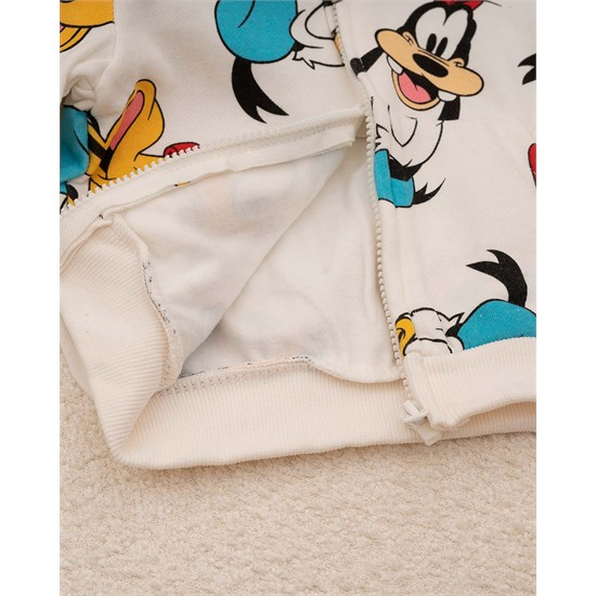 ست سویشرت و شلوار داخل کرک شیری یوگی و داکی کد 7492