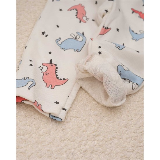 ست سه تکه کد 7508 سویشرت، شلوار و بادی طرح رنگارنگ