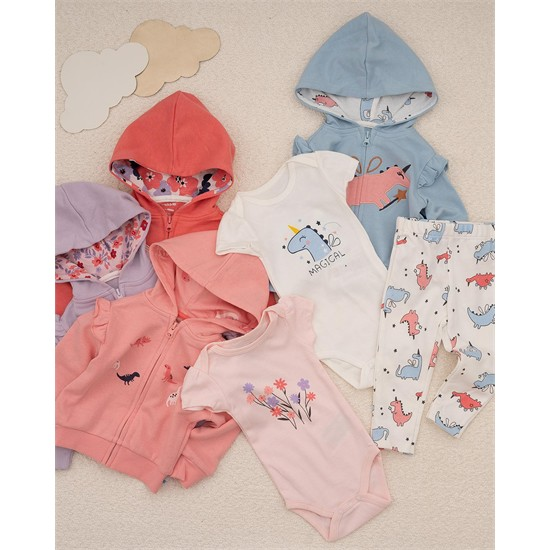 ست سه تکه کد 7508 سویشرت، شلوار و بادی طرح رنگارنگ