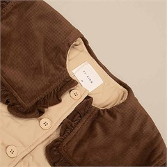 کاپشن کرم یقه دالبور کد 3827