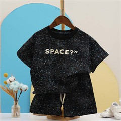 ست تیشرت و شلوارک طرح Space کد 7277
