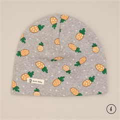 کلاه نخی دولایه طرح توت فرنگی و قلب کد 4839
