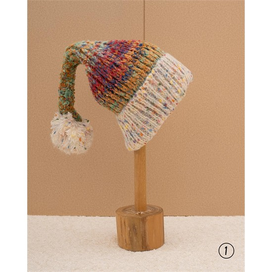 کلاه بافت طرح آبرنگی