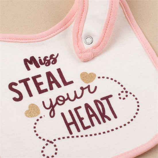 پیشبند روزمره نخی ارگانیک طرح قلب و تاج کد 4015