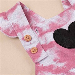 ست سه تکه کد 2302 شلوار پیشبندی وبادی و تل سر ابر و بادی