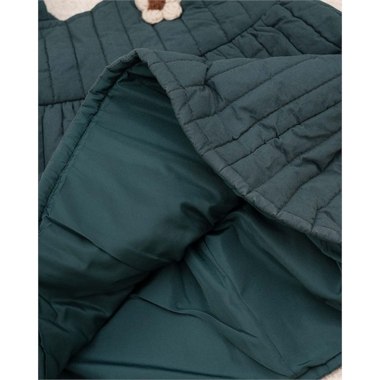 ست سارافن و بلوز مجبسي سبزآبي طرح گل