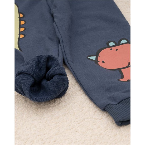 ست دورس و شلوار سرمه اي دايناسور