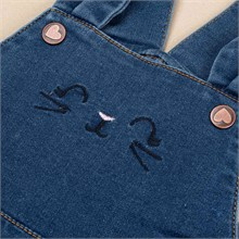شلوار پیشبندی جین طرح خرگوش کد 2309
