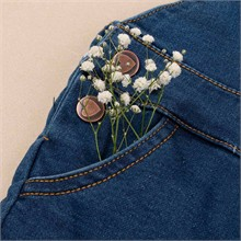 شلوار پیشبندی جین طرح خرگوش کد 2309