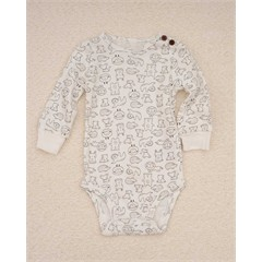 ست سه تکه کد 7511 سویشرت، شلوار و بادی طوسی طرح خرس