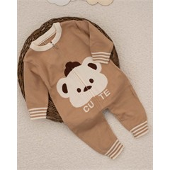 سرهمی بی جوراب بافت طرح تدی کد 7473