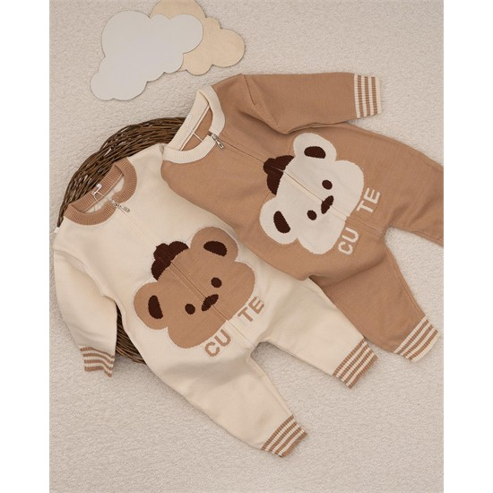 سرهمی بی جوراب بافت طرح تدی کد 7473