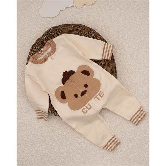 سرهمی بی جوراب بافت طرح تدی کد 7473