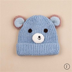 کلاه تک بافت طرح صورت خرس کد 3005