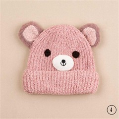 کلاه تک بافت طرح صورت خرس کد 3005