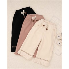 شلوار بگ استايل مخمل کبريتي دمپا چين دار