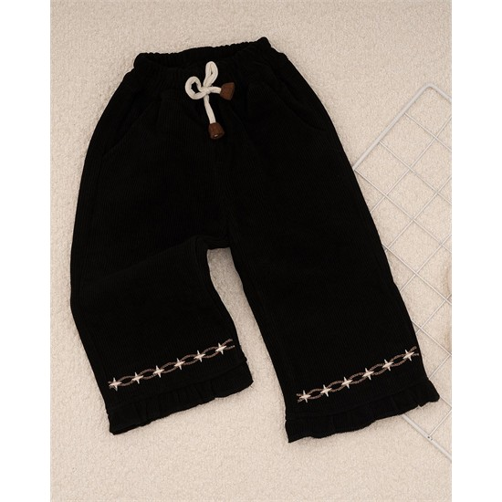 شلوار بگ استايل مخمل کبريتي دمپا چين دار