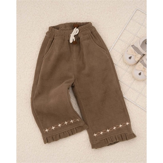 شلوار بگ استايل مخمل کبريتي دمپا چين دار