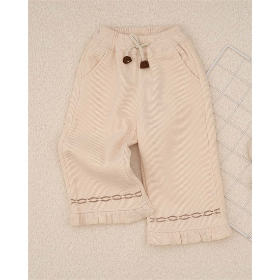 شلوار بگ استايل مخمل کبريتي دمپا چين دار