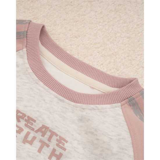 دورس تک طوسي ملانژ آستين صورتي