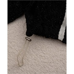 ست سویشرت و شلوار مخمل مشکی شاینی کد 7448