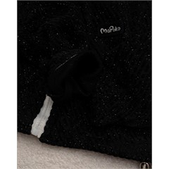 ست سویشرت و شلوار مخمل مشکی شاینی کد 7448