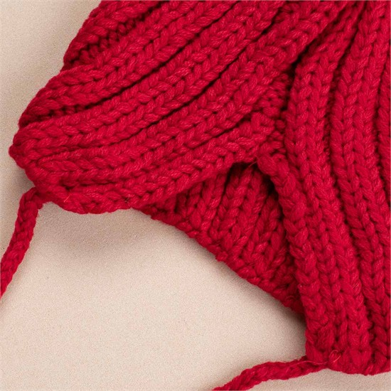 کلاه تک بافت طرح گوش بندی کد 3014
