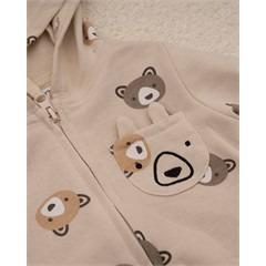 ست سه تکه کد 7509 سویشرت، شلوار و بادی طرح کیوت