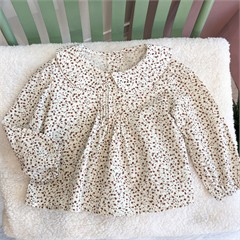 بلوز مجلسی گل ریز جلو پیله دخترانه