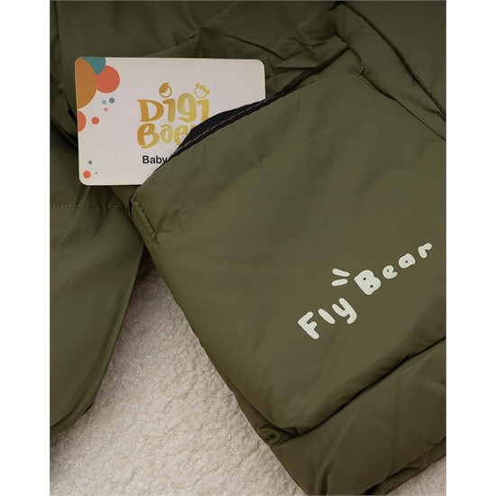 ست کاپشن و بادي بگ سبز خرس