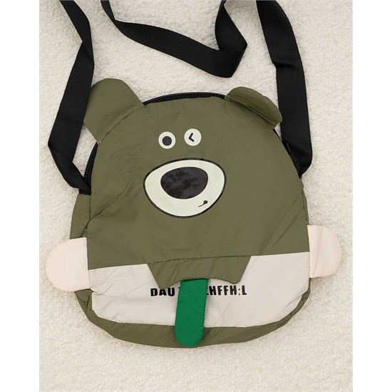 ست کاپشن و بادي بگ سبز خرس