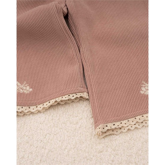 شلوار بگ استايل مخمل کبريتي دمپا گل