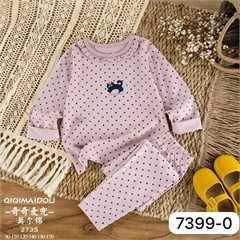 ست بلوز و شلوار نخی دخترانه کد 7399 دخترانه